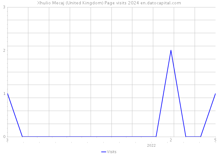 Xhulio Mecaj (United Kingdom) Page visits 2024 