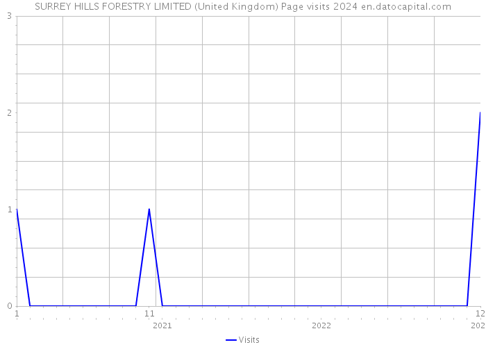 SURREY HILLS FORESTRY LIMITED (United Kingdom) Page visits 2024 
