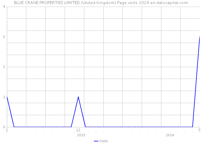 BLUE CRANE PROPERTIES LIMITED (United Kingdom) Page visits 2024 