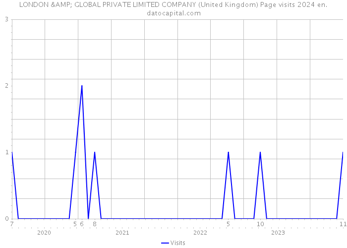 LONDON & GLOBAL PRIVATE LIMITED COMPANY (United Kingdom) Page visits 2024 