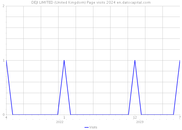 DEJI LIMITED (United Kingdom) Page visits 2024 
