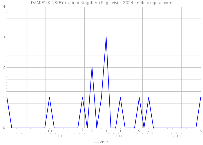 DAMIEN KINSLEY (United Kingdom) Page visits 2024 