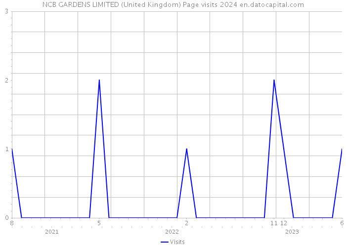NCB GARDENS LIMITED (United Kingdom) Page visits 2024 
