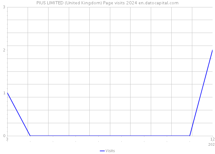 PIUS LIMITED (United Kingdom) Page visits 2024 