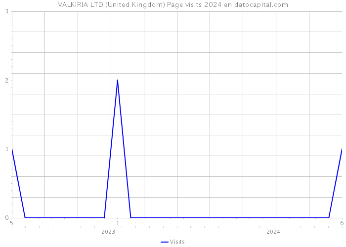 VALKIRIA LTD (United Kingdom) Page visits 2024 