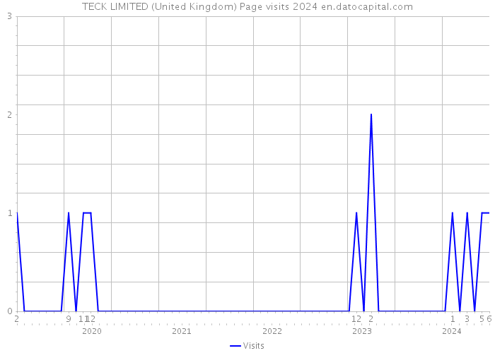 TECK LIMITED (United Kingdom) Page visits 2024 