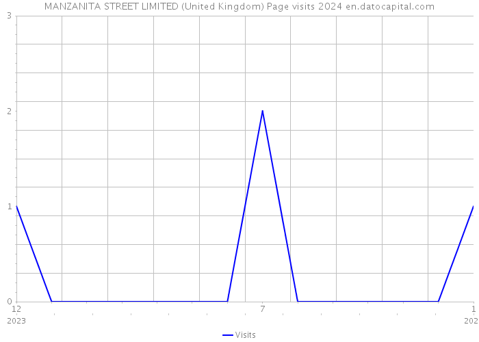 MANZANITA STREET LIMITED (United Kingdom) Page visits 2024 