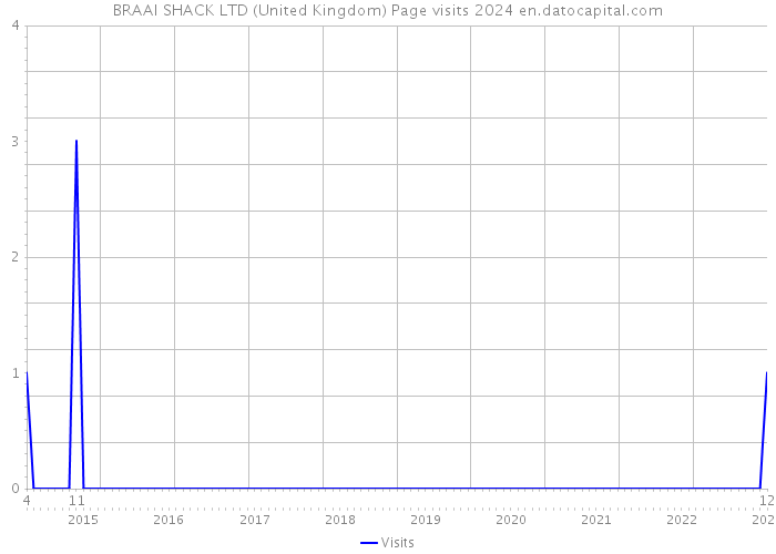 BRAAI SHACK LTD (United Kingdom) Page visits 2024 