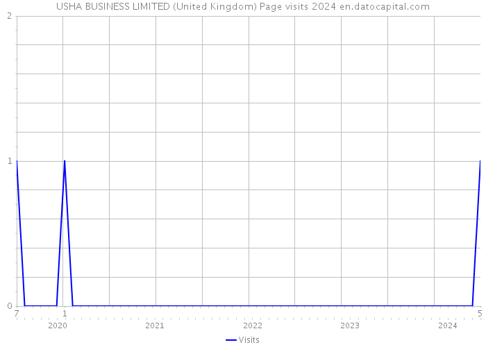 USHA BUSINESS LIMITED (United Kingdom) Page visits 2024 