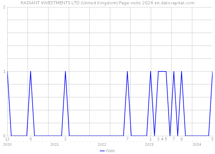 RADIANT INVESTMENTS LTD (United Kingdom) Page visits 2024 