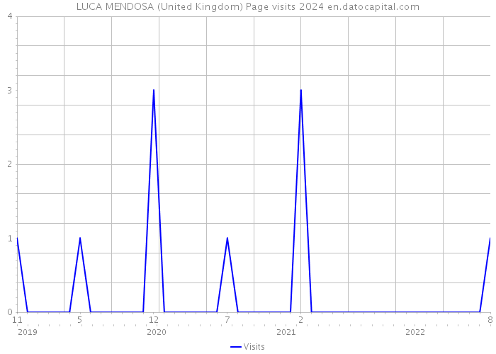 LUCA MENDOSA (United Kingdom) Page visits 2024 