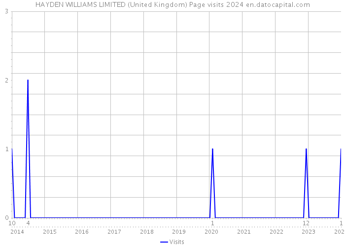 HAYDEN WILLIAMS LIMITED (United Kingdom) Page visits 2024 