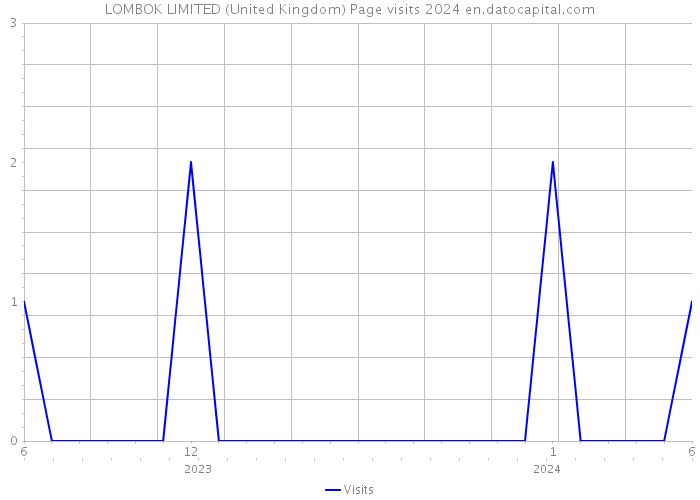 LOMBOK LIMITED (United Kingdom) Page visits 2024 
