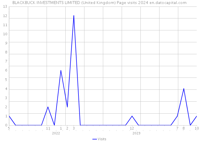 BLACKBUCK INVESTMENTS LIMITED (United Kingdom) Page visits 2024 