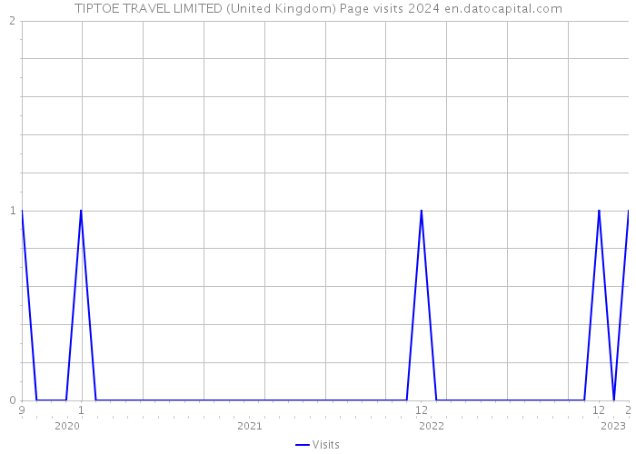 TIPTOE TRAVEL LIMITED (United Kingdom) Page visits 2024 