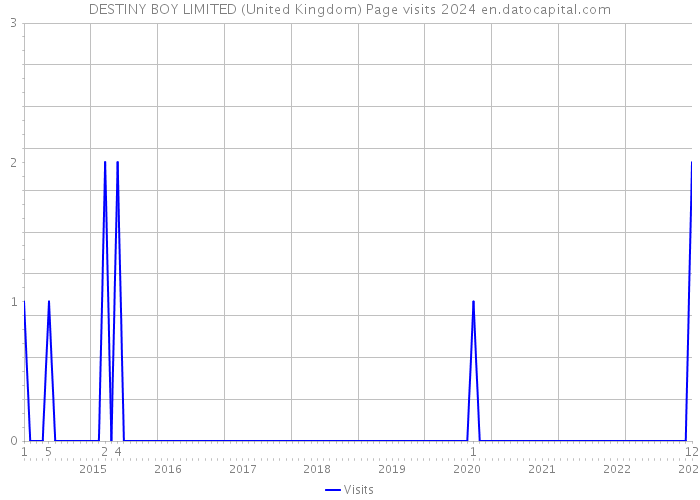 DESTINY BOY LIMITED (United Kingdom) Page visits 2024 
