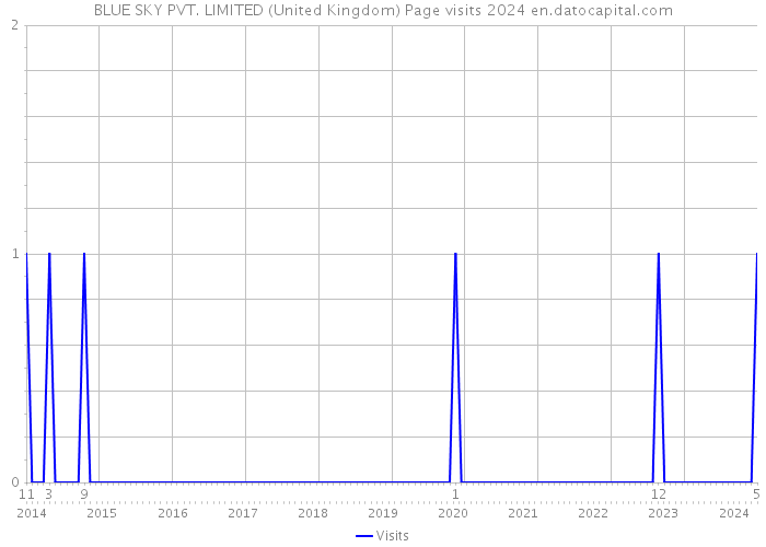 BLUE SKY PVT. LIMITED (United Kingdom) Page visits 2024 
