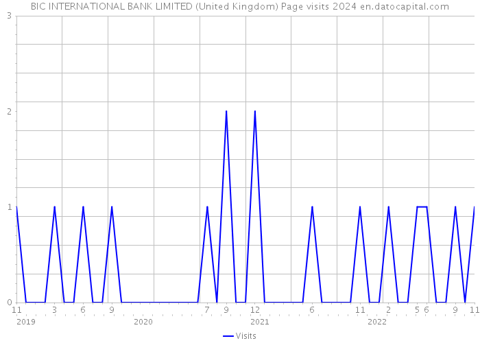 BIC INTERNATIONAL BANK LIMITED (United Kingdom) Page visits 2024 