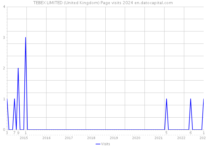 TEBEX LIMITED (United Kingdom) Page visits 2024 