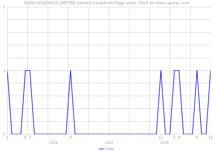 SARA HOLDINGS LIMITED (United Kingdom) Page visits 2024 