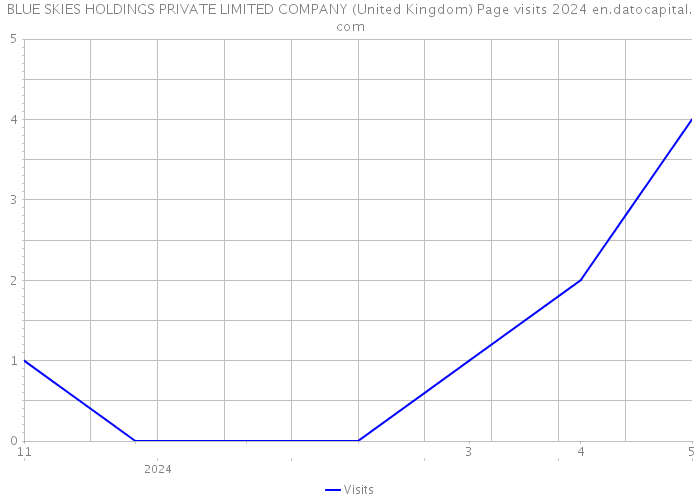 BLUE SKIES HOLDINGS PRIVATE LIMITED COMPANY (United Kingdom) Page visits 2024 