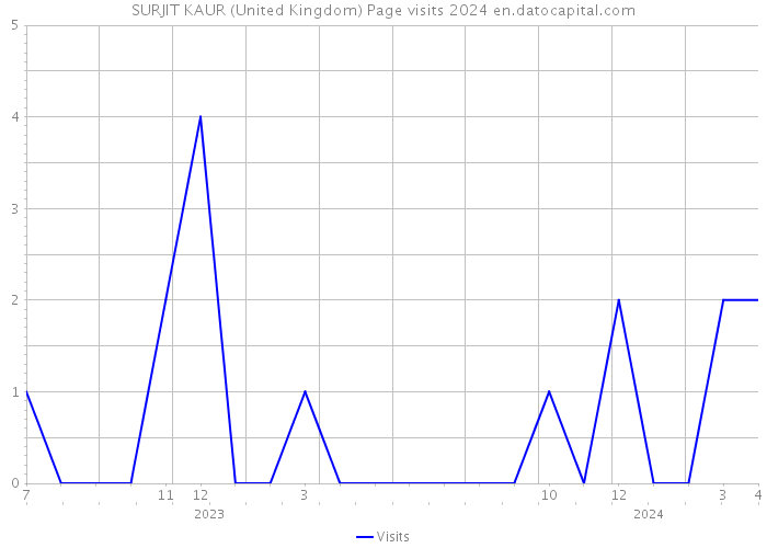 SURJIT KAUR (United Kingdom) Page visits 2024 