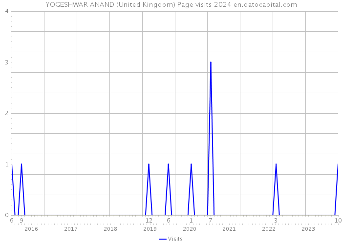 YOGESHWAR ANAND (United Kingdom) Page visits 2024 