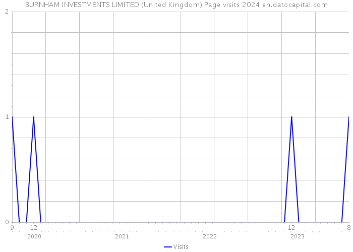 BURNHAM INVESTMENTS LIMITED (United Kingdom) Page visits 2024 