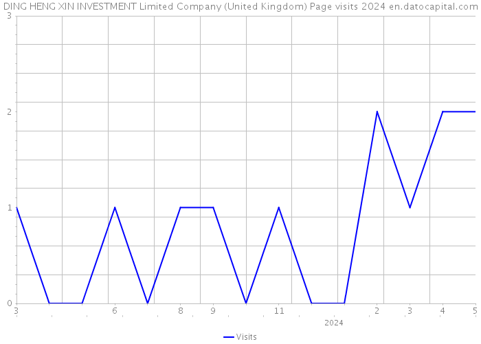 DING HENG XIN INVESTMENT Limited Company (United Kingdom) Page visits 2024 