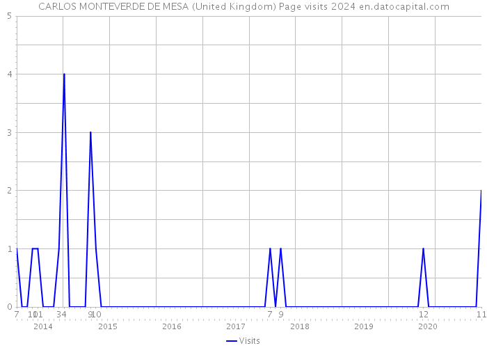CARLOS MONTEVERDE DE MESA (United Kingdom) Page visits 2024 