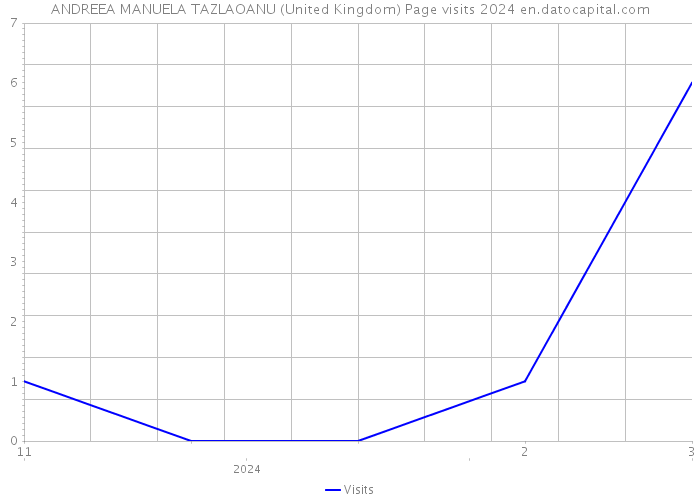 ANDREEA MANUELA TAZLAOANU (United Kingdom) Page visits 2024 