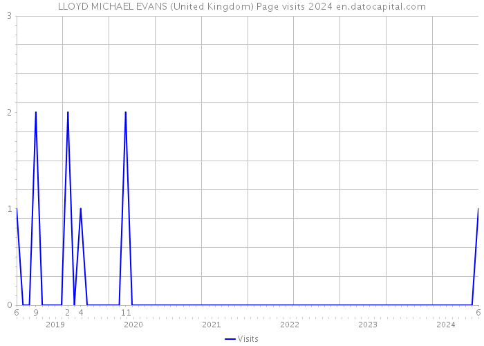 LLOYD MICHAEL EVANS (United Kingdom) Page visits 2024 