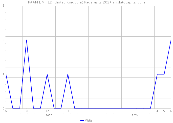 PAAM LIMITED (United Kingdom) Page visits 2024 