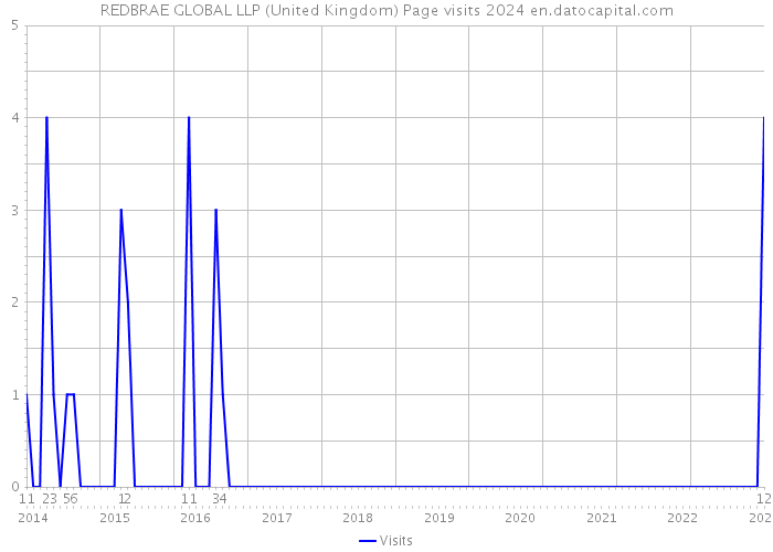REDBRAE GLOBAL LLP (United Kingdom) Page visits 2024 