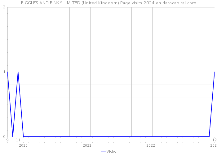 BIGGLES AND BINKY LIMITED (United Kingdom) Page visits 2024 