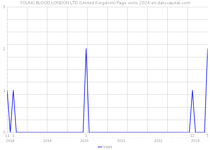 YOUNG BLOOD LONDON LTD (United Kingdom) Page visits 2024 