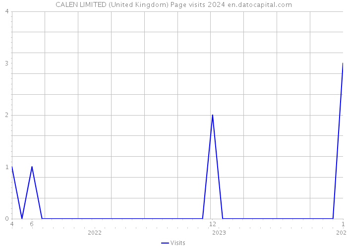 CALEN LIMITED (United Kingdom) Page visits 2024 