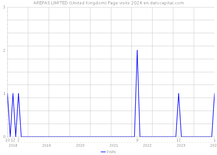 AREPAS LIMITED (United Kingdom) Page visits 2024 