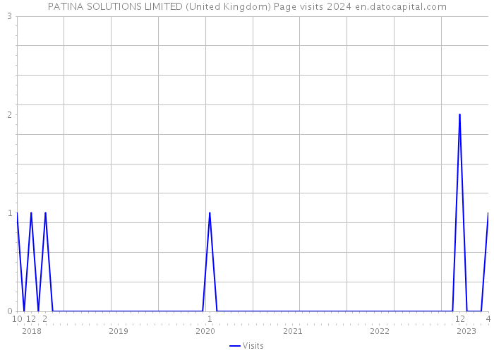 PATINA SOLUTIONS LIMITED (United Kingdom) Page visits 2024 
