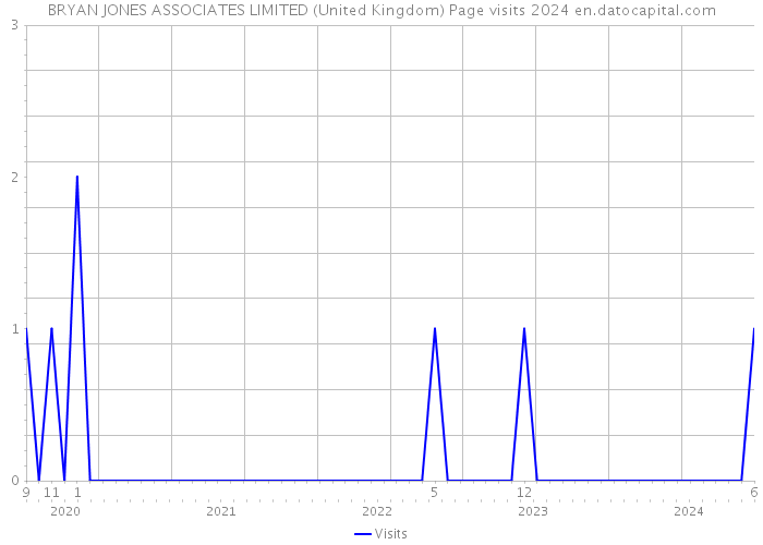BRYAN JONES ASSOCIATES LIMITED (United Kingdom) Page visits 2024 