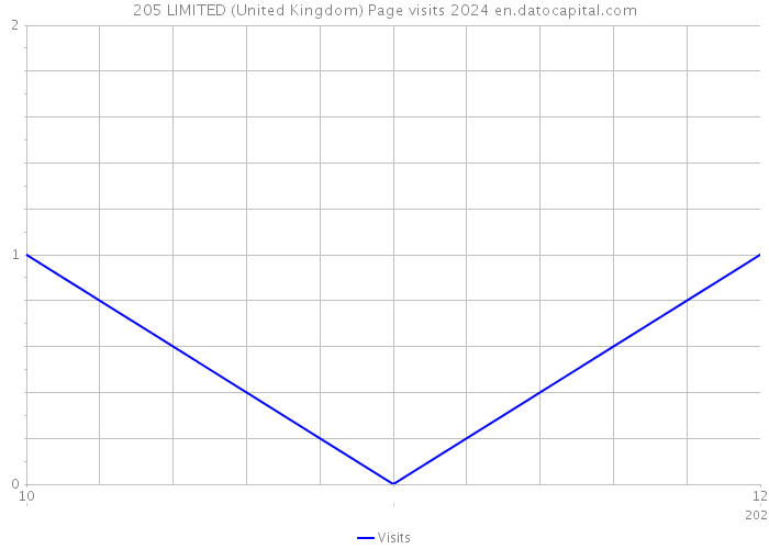 205 LIMITED (United Kingdom) Page visits 2024 