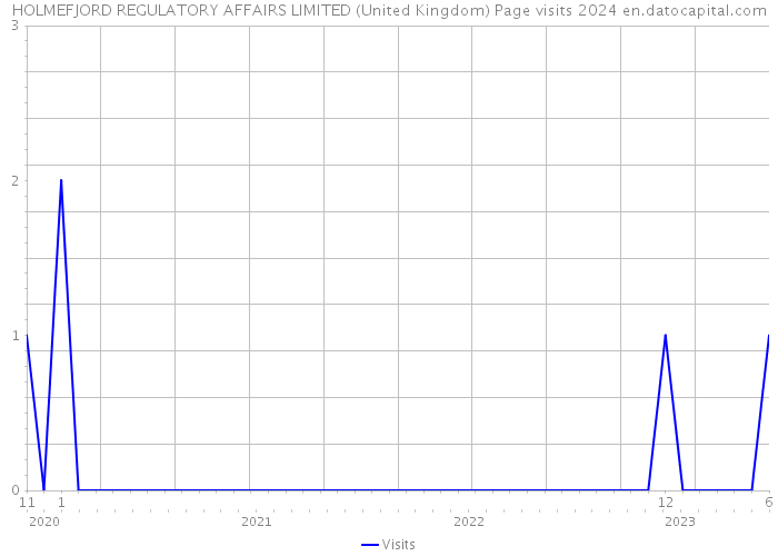 HOLMEFJORD REGULATORY AFFAIRS LIMITED (United Kingdom) Page visits 2024 