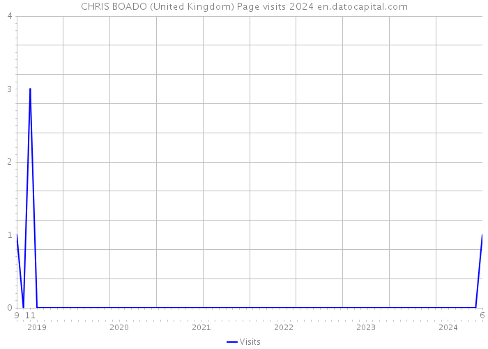 CHRIS BOADO (United Kingdom) Page visits 2024 