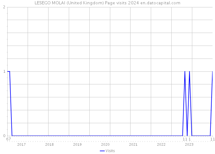 LESEGO MOLAI (United Kingdom) Page visits 2024 