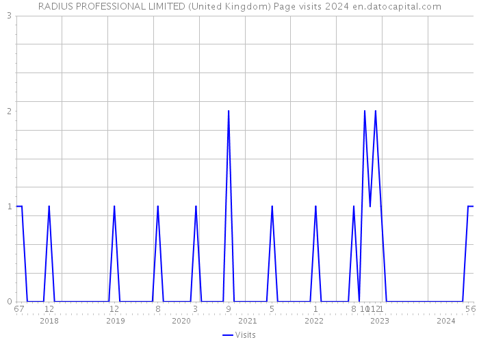 RADIUS PROFESSIONAL LIMITED (United Kingdom) Page visits 2024 