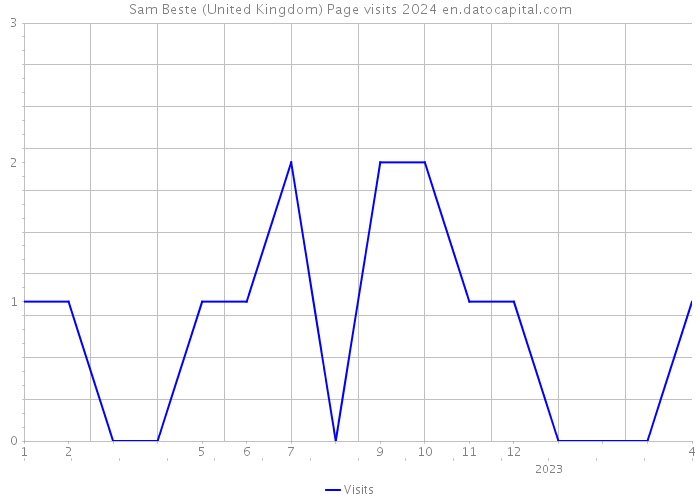 Sam Beste (United Kingdom) Page visits 2024 