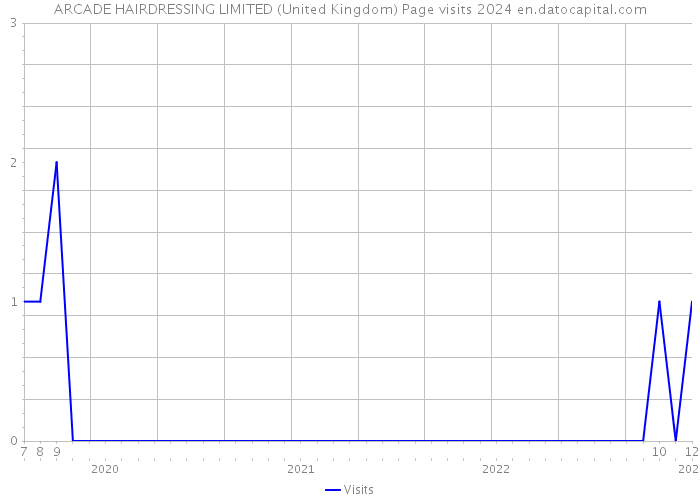 ARCADE HAIRDRESSING LIMITED (United Kingdom) Page visits 2024 