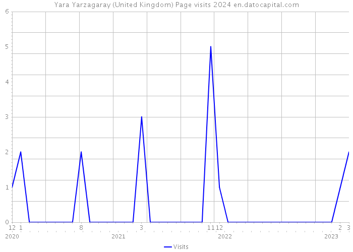 Yara Yarzagaray (United Kingdom) Page visits 2024 