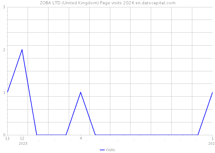 ZOBA LTD (United Kingdom) Page visits 2024 
