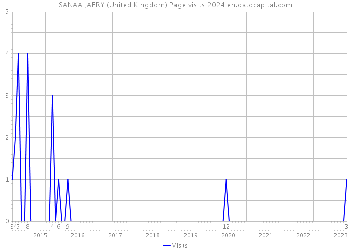 SANAA JAFRY (United Kingdom) Page visits 2024 